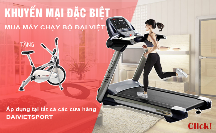 MUA MÁY CHẠY BỘ ĐIỆN ĐẠI VIỆT TẶNG XE ĐẠP TẬP THỂ DỤC