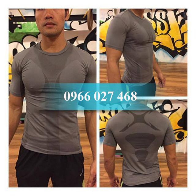 áo thể thao Body cao cấp màu đen